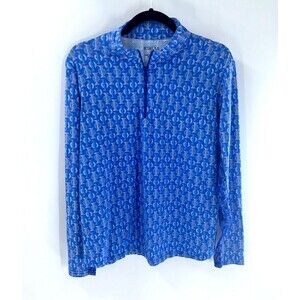 Women's Icikuls 1/4 Zip Long Sleeve Logo Printed Golg Shirt Top Size XL